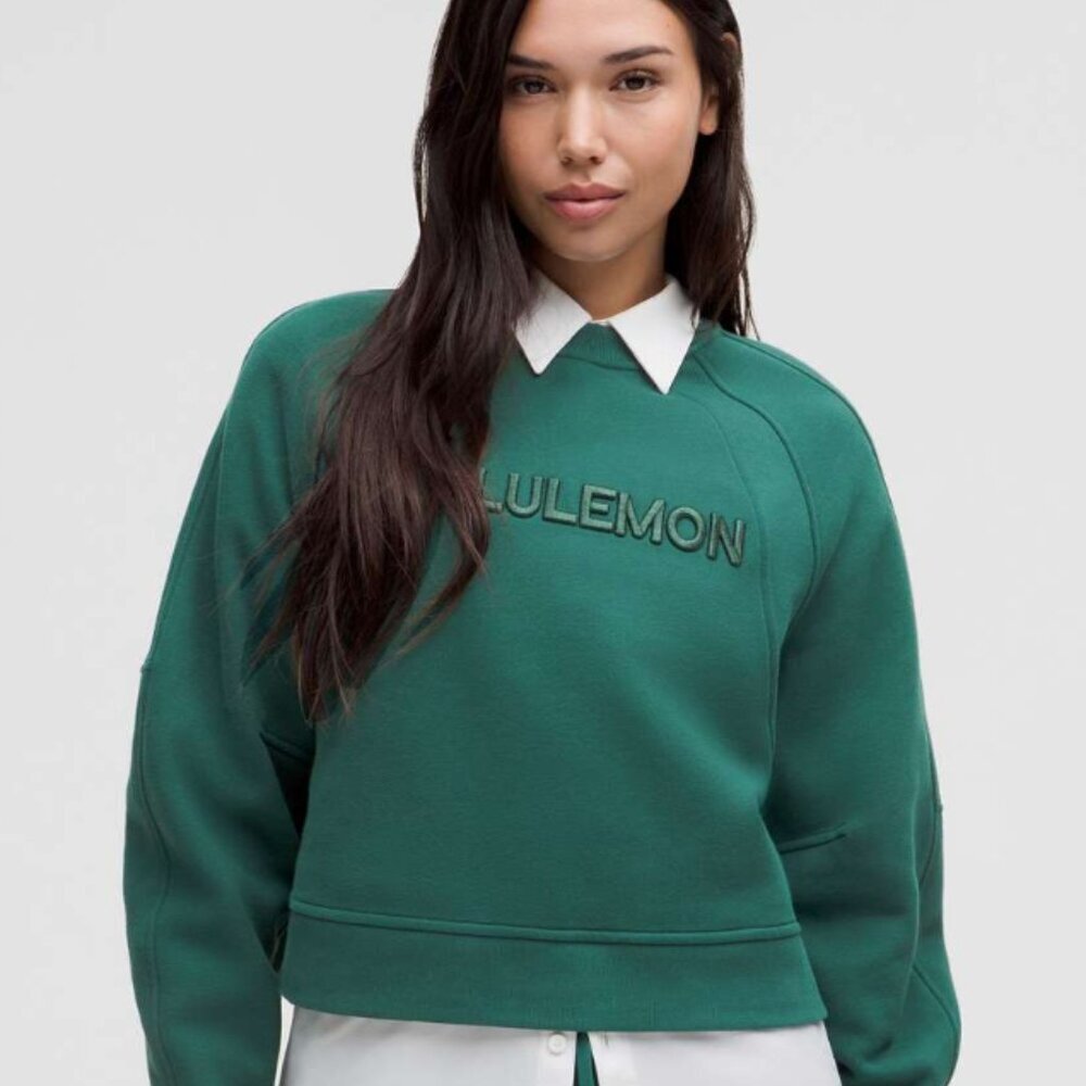 Lululemon Scuba Oversized Pullover *Wordmark Storm Teal (NWT)